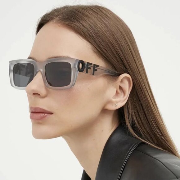 Off-White Men Sunglasses Grey Crystal Square OERI125 HAYS 0907 NEW AUTHENTIC - Picture 13 of 13